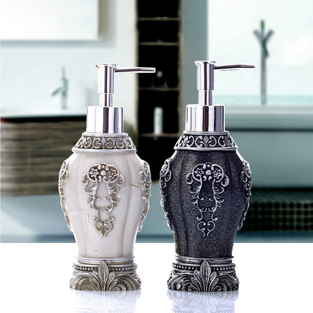 Luxury Bathroom Soap Dispensers My Web Value New Vintage Resin Art Craft Of Hand Soap Dispenser Black White Liquid Lotion For