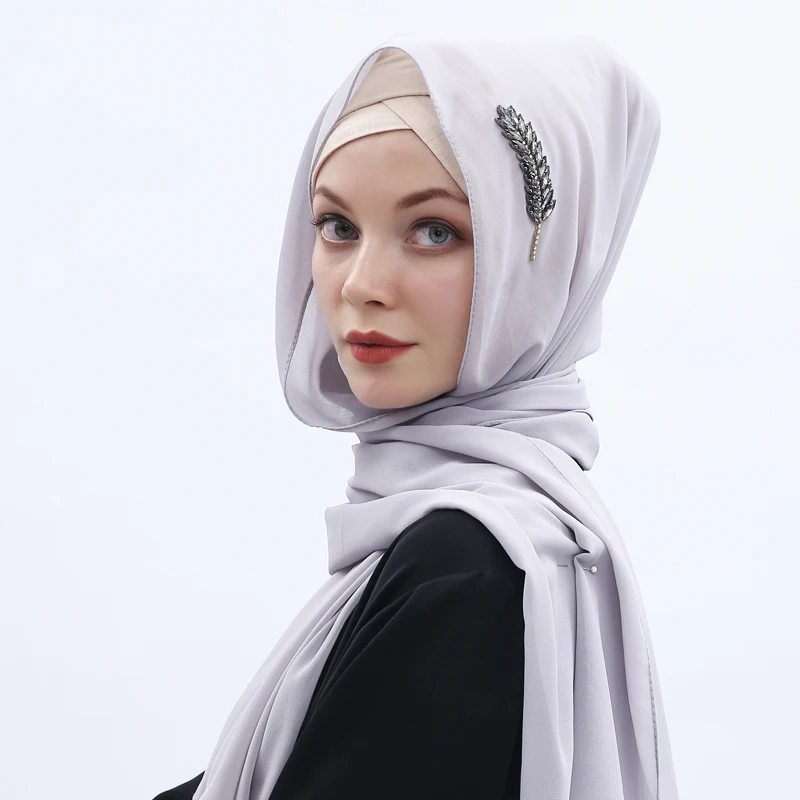 Женский головной платок шифоновая абайя Hijab мусульманский тюрбан Hijabs Абая для