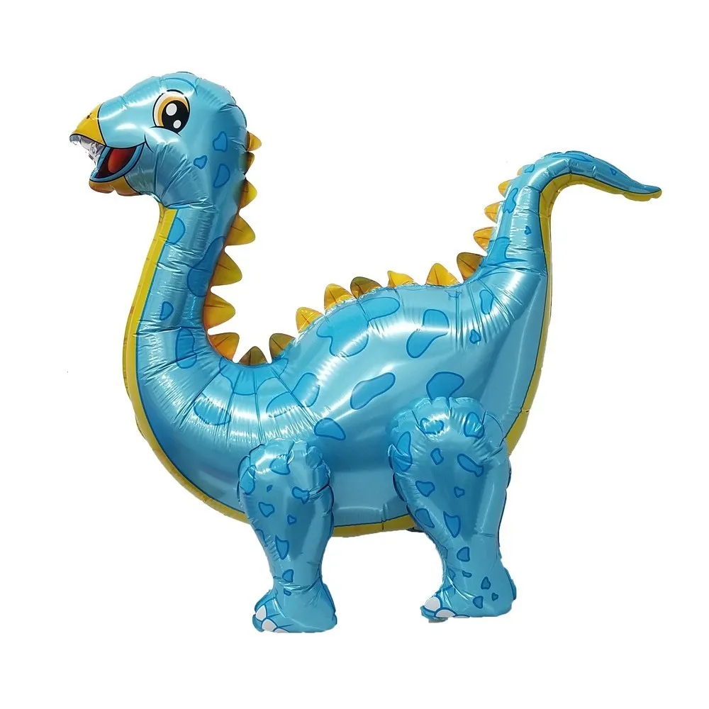 1 шт. большие 4D воздушные шары из фольги для прогулок в виде динозавра, украшения для вечеринки на день рождения, Детские вечерние шары в виде динозавра - Цвет: blue dinosaur 2