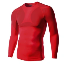 Men’s Compression Shirts Tights Under Base Layer Crossfit Tops Workout Fitness Sportswear Quick Dry Long Sleeves Jerseys A188
