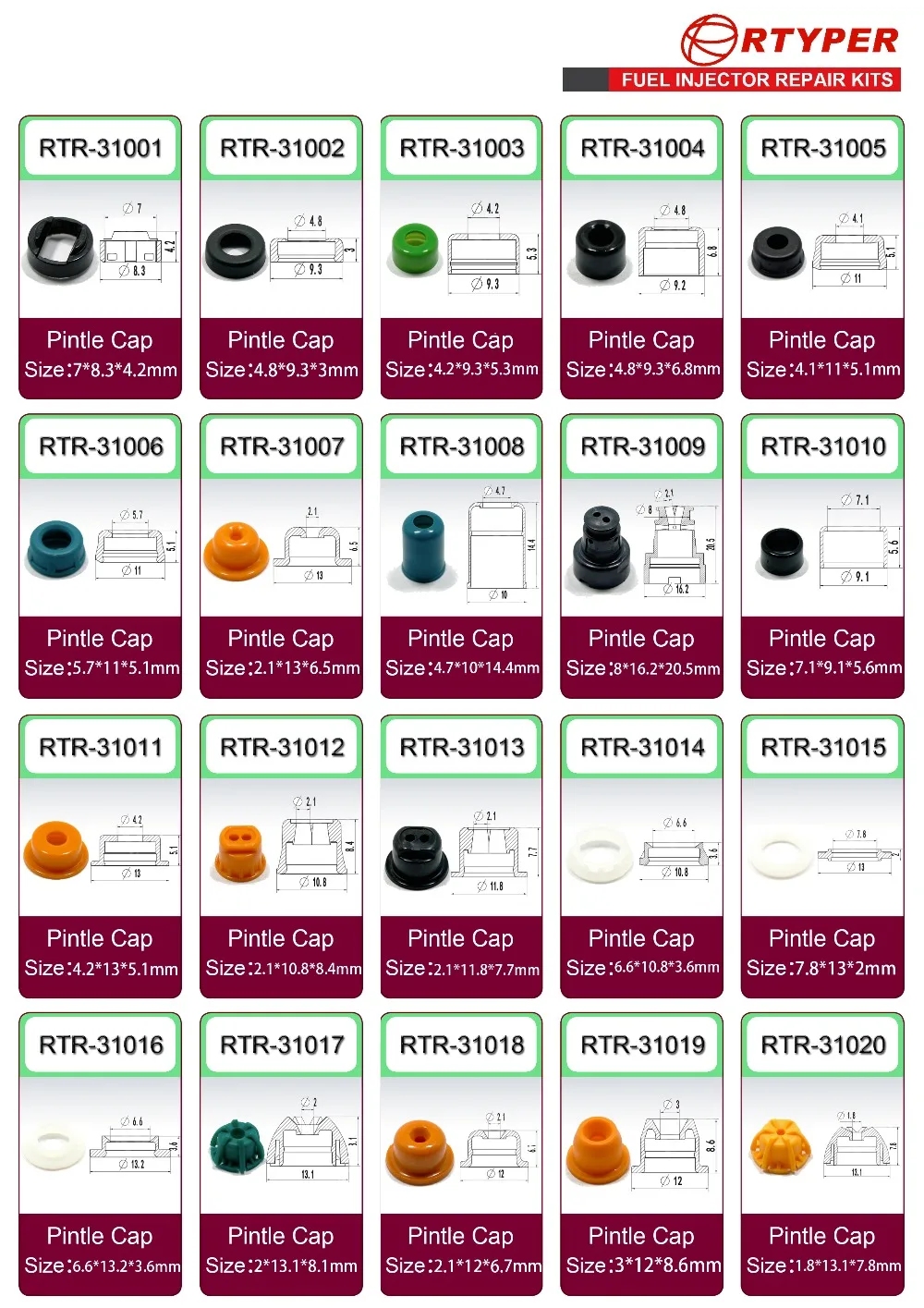 pintle cap 31001-31020
