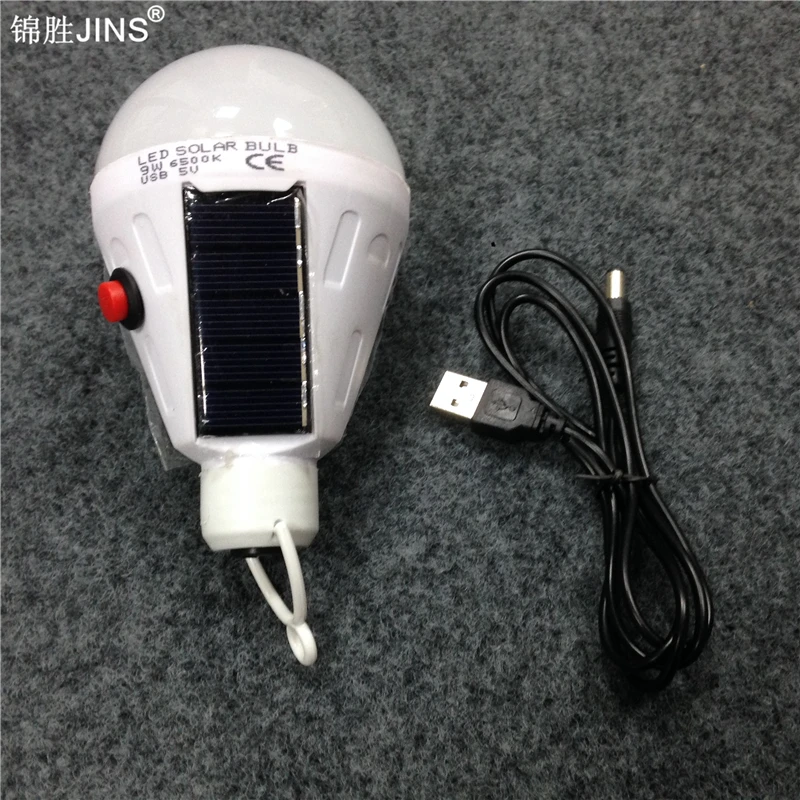 

Solar LED bulb E27 portable lamp USB charge lantern carry flashlight dinner party camping lighting
