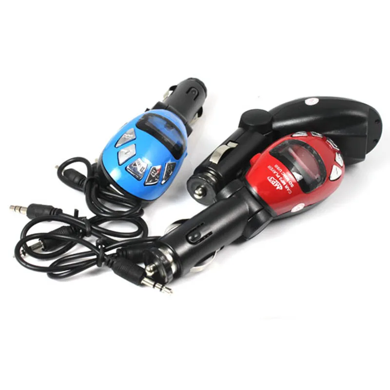 

New Hot Universal 3.5mm Audio Cable USB Car Wireless FM Transmitter MP3 Player SD/MMC Slot &Wholesale