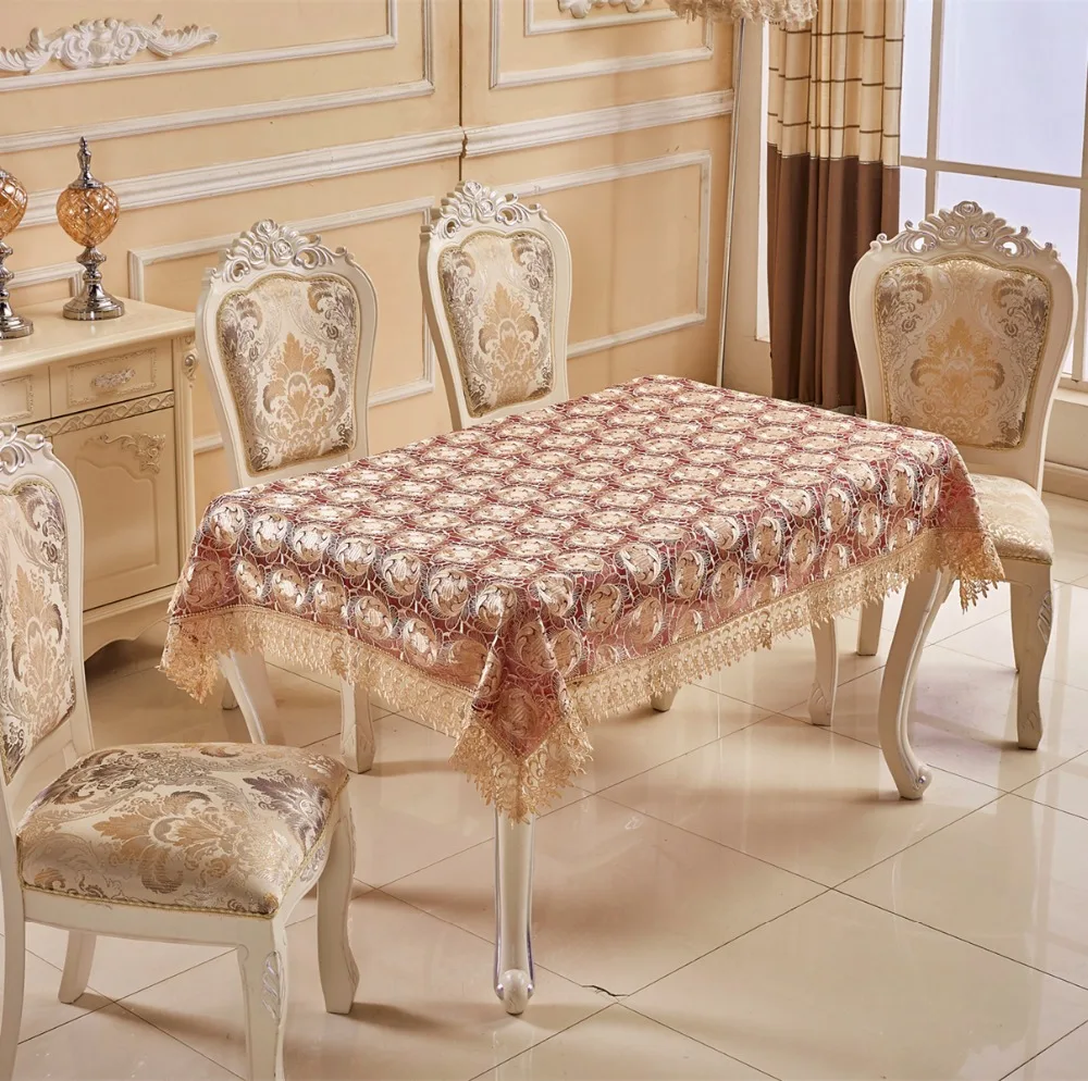 Elegant Luxury Embroidered Floral Wedding Party Banquet Table cloth