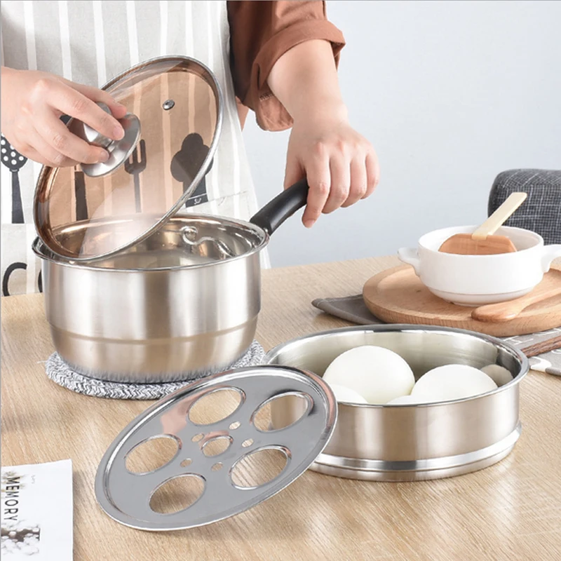 Double Boilers Kitchen Milk Boiler Steamer Egg Cooker Boil Pot Pot Multi function Stainless