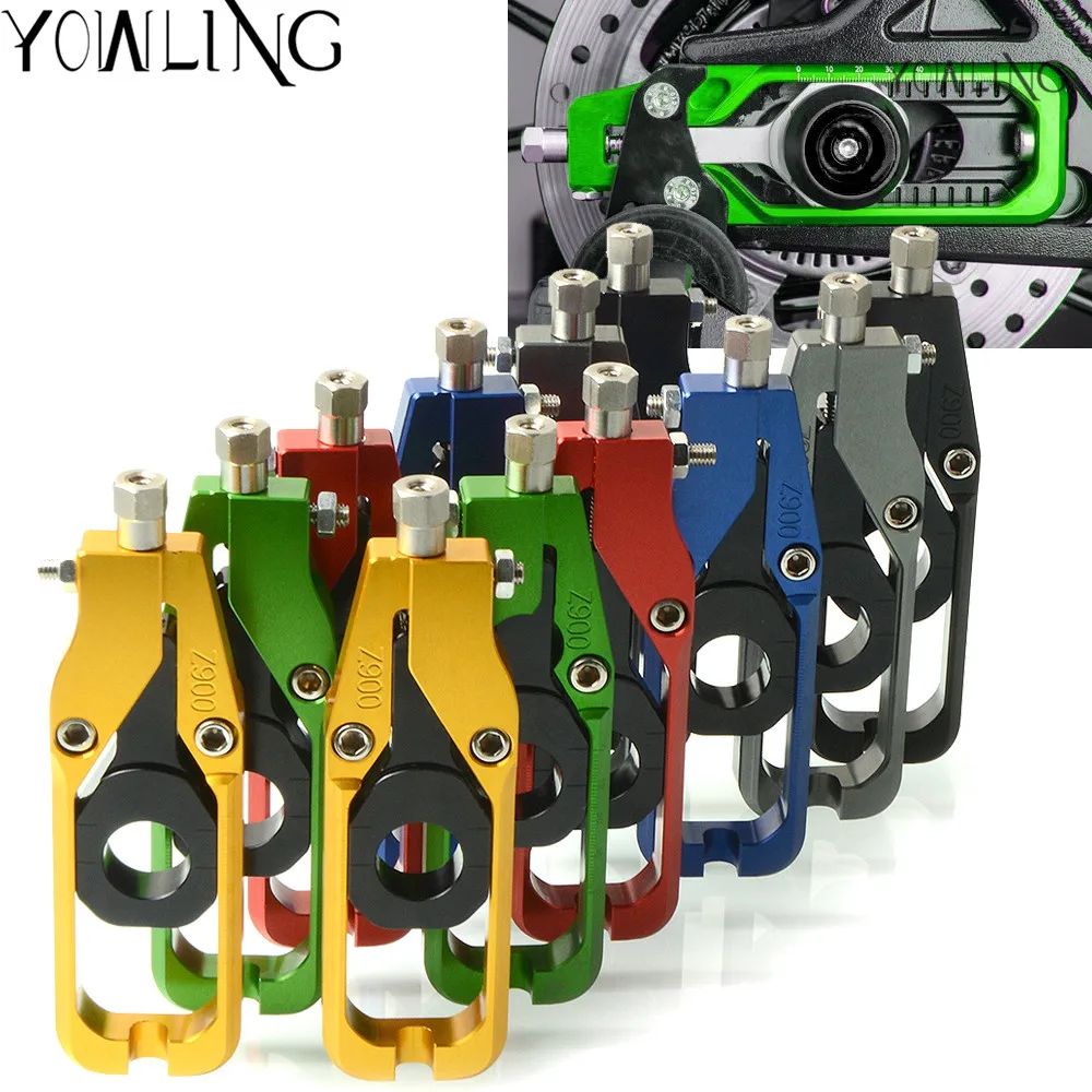 

YOWLING Motorcycle Parts CNC Rear left & right Axle Spindle Chain Tensioner Catena Adjuster Blocks for Kawasaki Z900 2017 2018