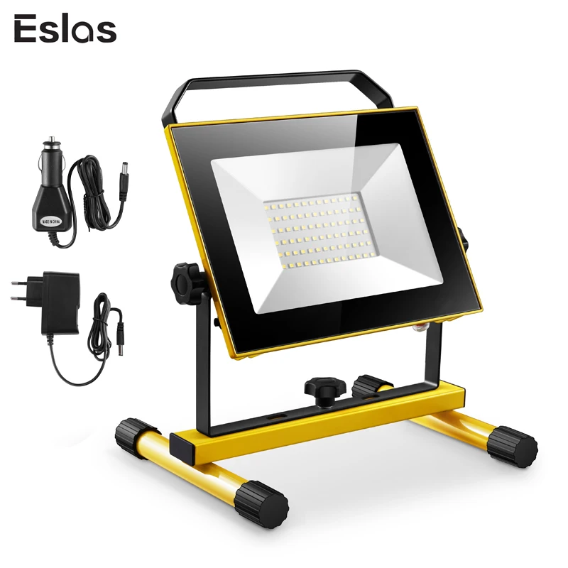 

Eslas LED Work Light Rechargeable Portable Spotlight Outdoor Emergency Hand Work Lamp IP65 Waterproof Light for Camping Garage