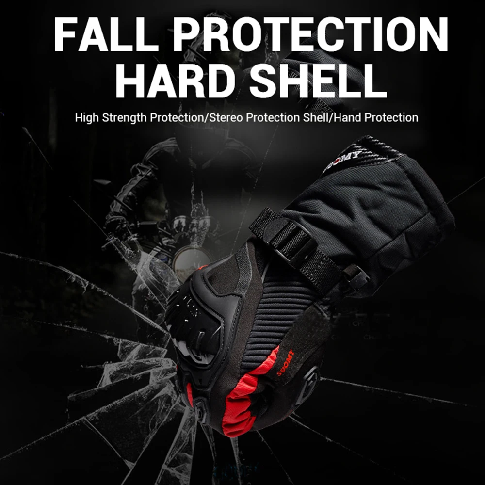 SUOMY Motorcycle Gloves Men 100% Waterproof Windproof Winter Moto Gloves Motorbike Guantes Touch Screen Gant Moto Riding Gloves
