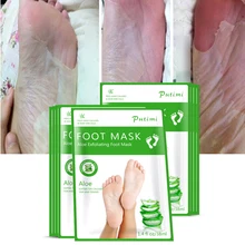 3 упаковки алоэ ног отшелушивающая маска для ног каблуки ноги отшелушивающие маски удаляют омертвевшую кожу ног маска носки для педикюра