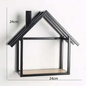 

2019 Creative Modern Home Iron House Rack Wall Decoration Hanging Pendant Wall Decoration Murals Nordic Furnishing Ornaments