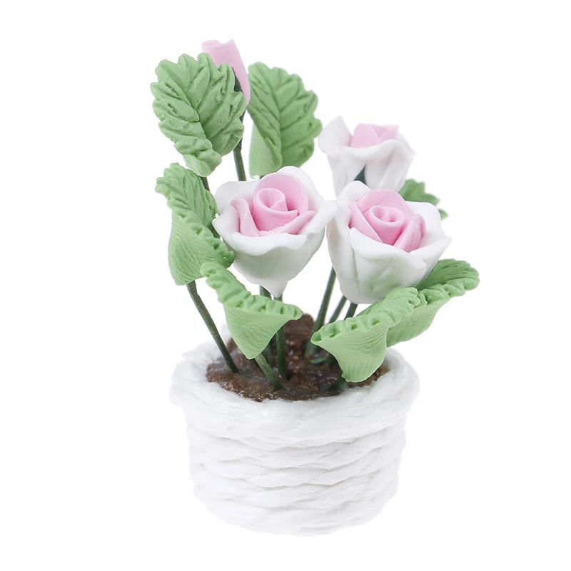 2020 1/12 весы искусственный FakePlant Flower Pot в цветущий сад кукла игрушечные домики