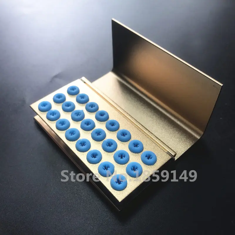 

2pc 24holes Dental FG HP Burs Disinfection Autoclave Holder Bur Block Stand