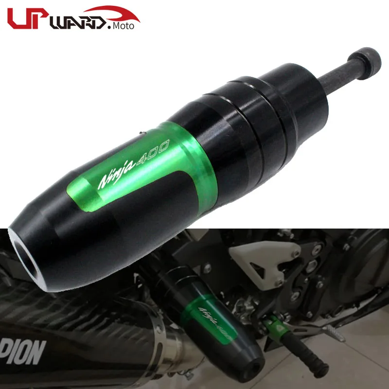 

For KAWASAKI NINJA400 NINJA 400 2018 Motorcycle CNC Aluminum Frame Crash Pads Exhaust Sliders Crash Protector With logo