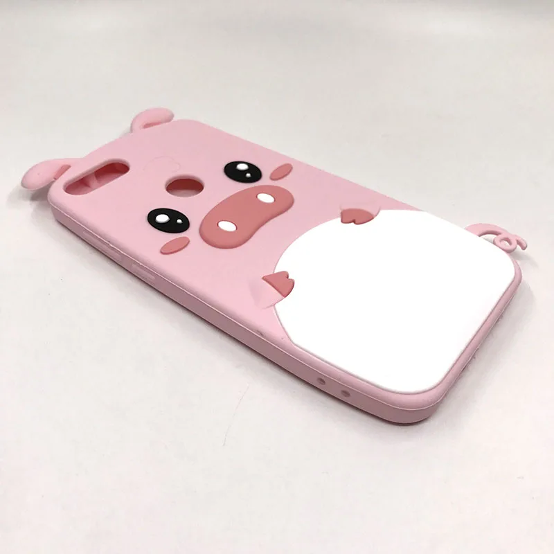 Милый 3D чехол для Huawei Y5 2017 Y6 2018 силиконовый розовый с поросенком P Smart P20 P10 P8 Lite