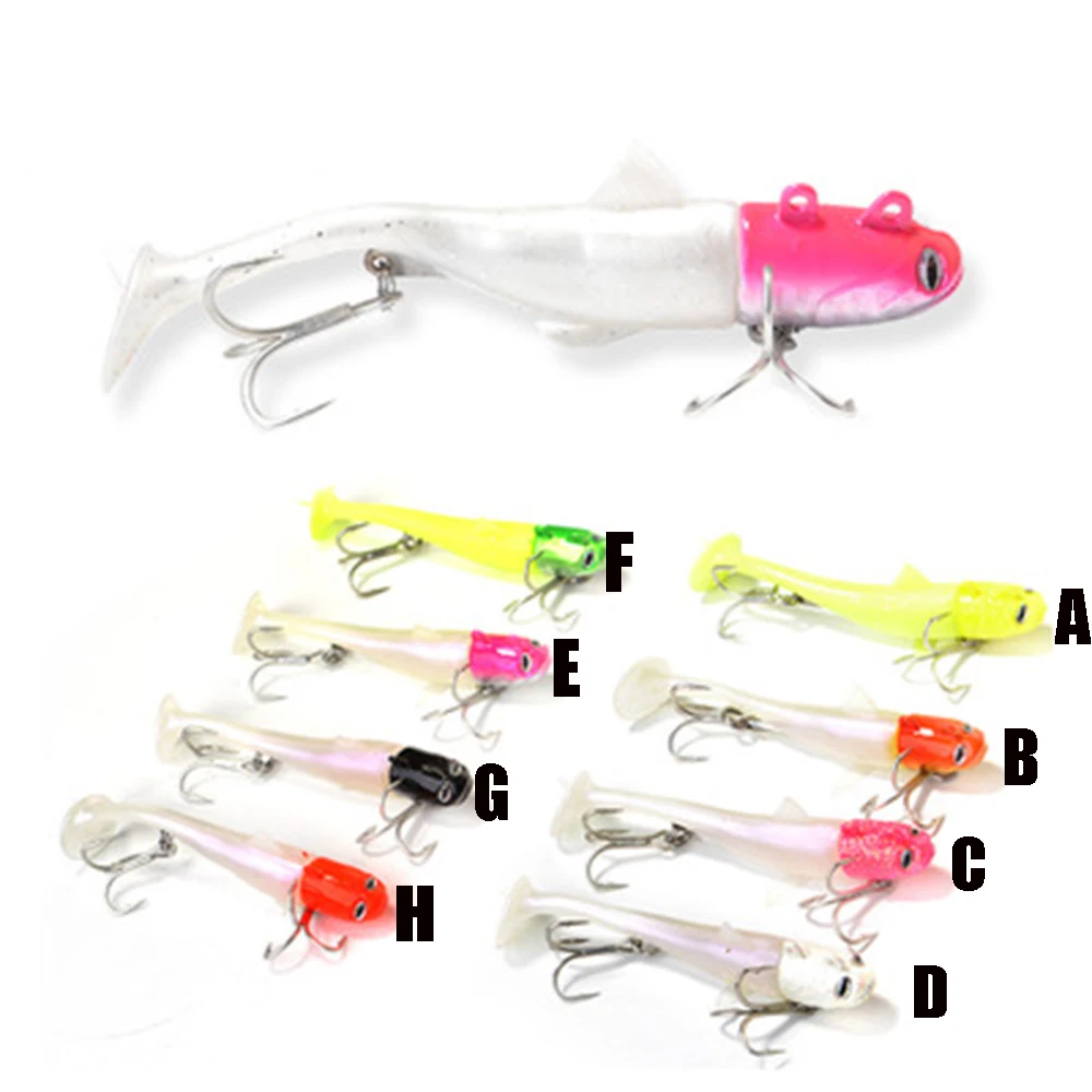 1Set Lead Jig Head Lure Artificial Crank Soft Bass Bait Lead Head Hook