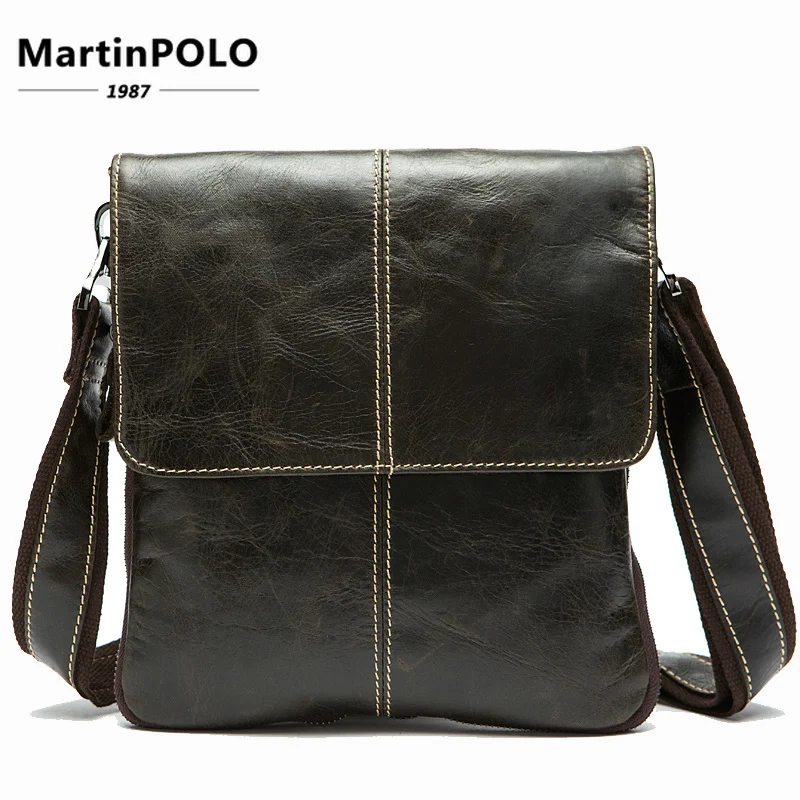 

2019 Messenger Bag Men Shoulder bag Genuine Leather Small male man Crossbody bags for Messenger men Leather bags Handbags 8006