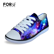 Forudesigns/3D Galaxy планеты звезды печати детей Обувь парусиновая обувь Кружево на шнуровке Обувь для детей Обувь для мальчиков и Обувь для девочек низкая прогулочная спортивная обувь