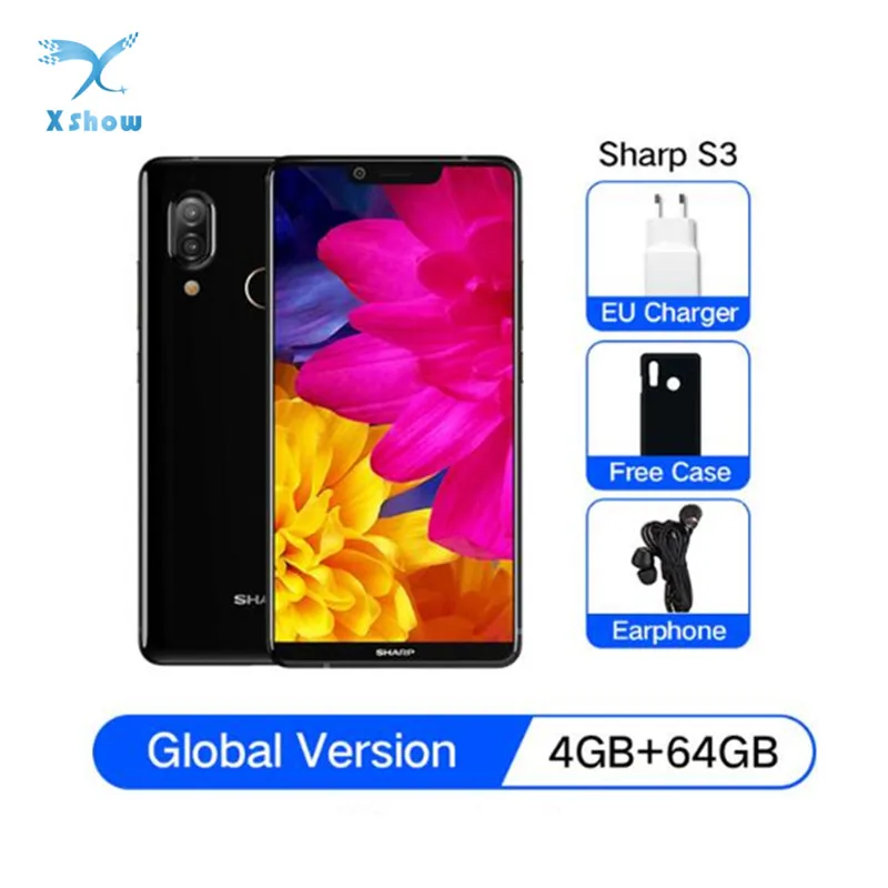Глобальная версия смартфона SHARP AQUOS S3 4G LTE 4 Гб 64 ГБ Snapdragon 630 2 ГГц Восьмиядерный 5 99