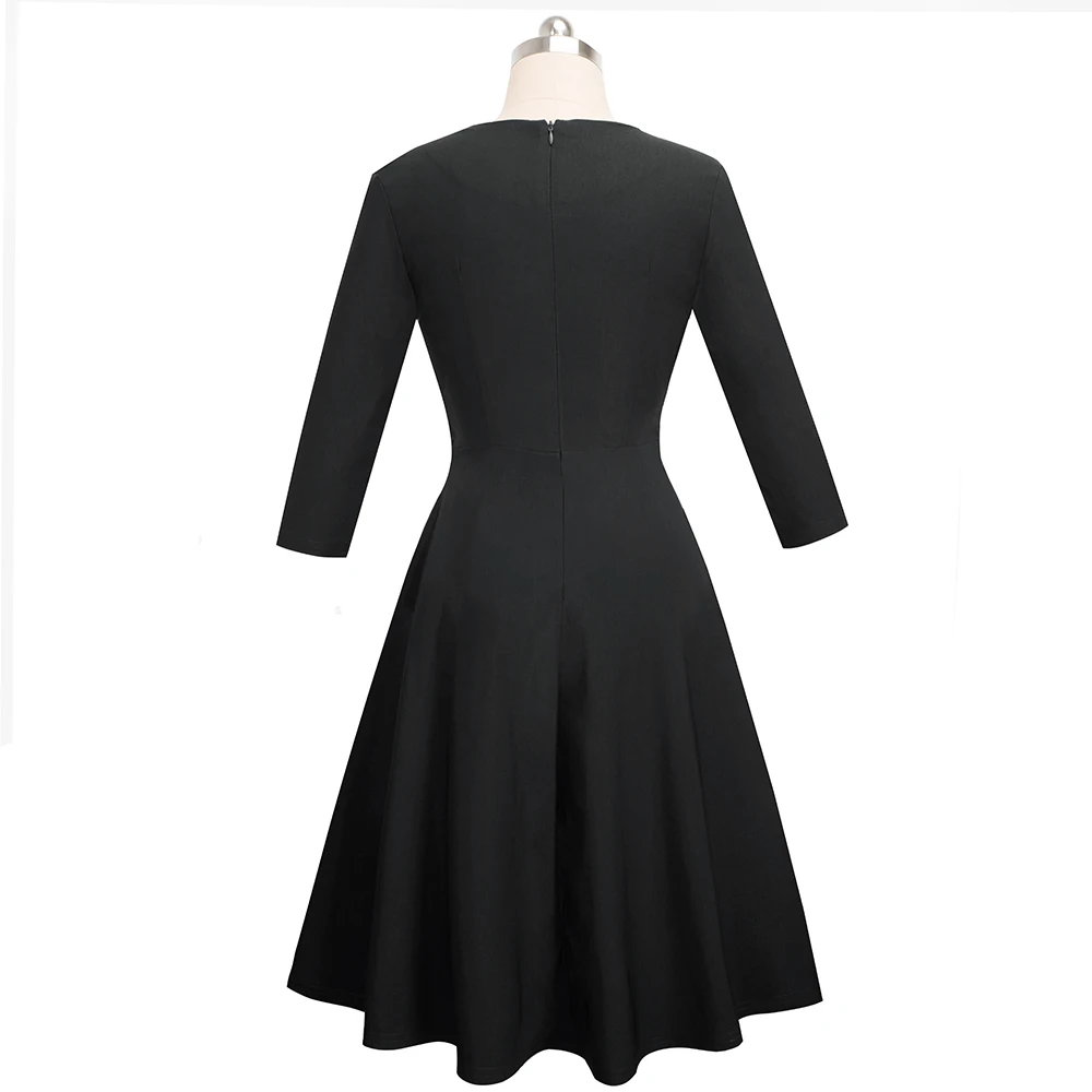 Nice-forever Vintage Elegant Embroidery Floral Lace Patchwork vestidos A-Line Pinup Business Women Party Flare Swing Dress A079 149 Nice-forever Vintage Elegant Embroidery Floral Lace Patchwork vestidos A-Line Pinup Business Women Party Flare Swing Dress A079 149