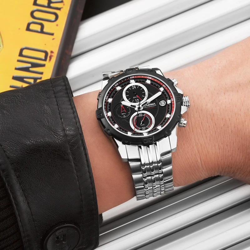 Casima мода часы мужчины свободного покроя шарм световой спорт многофункциональный кварцевые часы водонепроницаемый 100 м# 8306