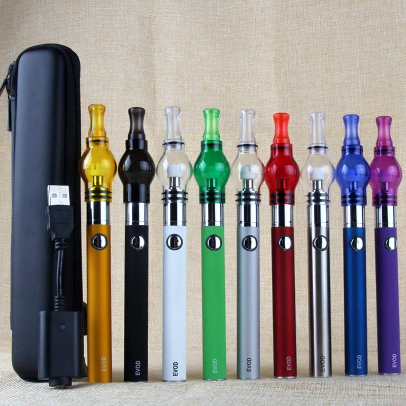 Vente EVod Dab Stylo Cire Kit avec Evod Batterie Pyrex Verre Globe Atomiseur Remplaçable Bobine Différentes Couleurs E Cigarette Vaporisateur Cire vaporisateur