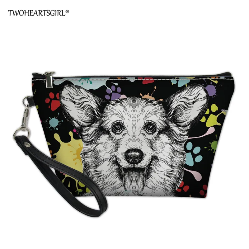 Twoheartsgirl Artsy Hound Corgi Beagle дорожная косметичка женская косметичка-органайзер водонепроницаемые женские косметички для хранения