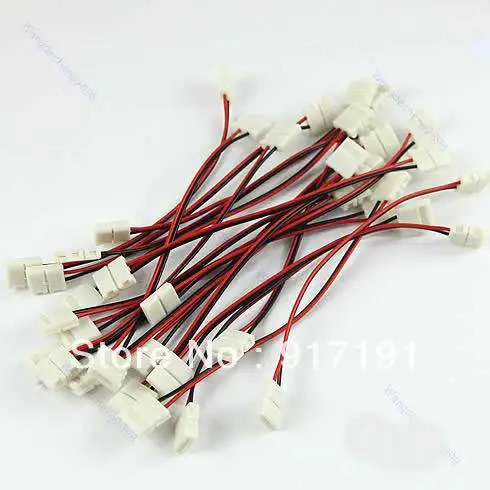 

50pcs/lot 10mm PCB Connector Adapter For 5050 Single Color LED Light Connect to Strip-Y102