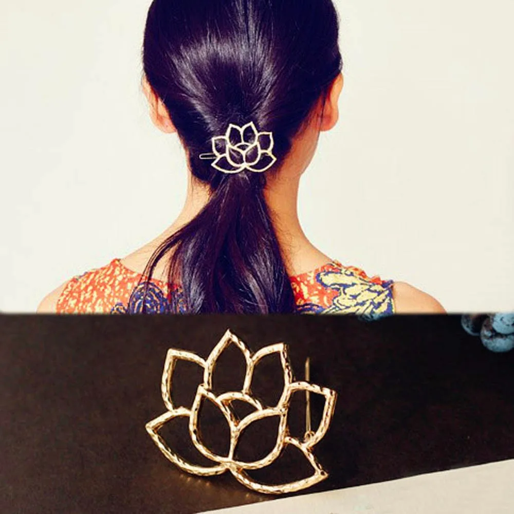 

Lotus Retro Styling Hairpin Hair Clips Headdress Flower Hair Accessories hair braid tool hair accessories Tools