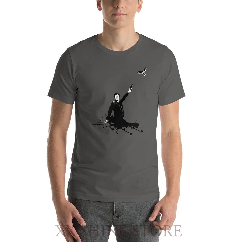 T-shirt Original Design Tshirt for Men Art Printed Print Mens Clothing Shooting Blanks | Мужская одежда