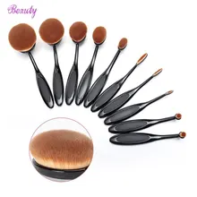 10PCS Soft Makeup Brushes Shape Oval Pincel Maquiagem Set Professional Foundation Multipurpose Powder Pinceis De Maquiagem Set
