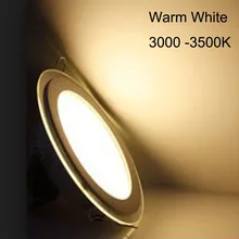 AC110V AC220V 240 V 6 W 12 W 18 W панельный локальный светодиодный светильник круглый стеклянный панельный светильник Потолочные Встраиваемые лампы