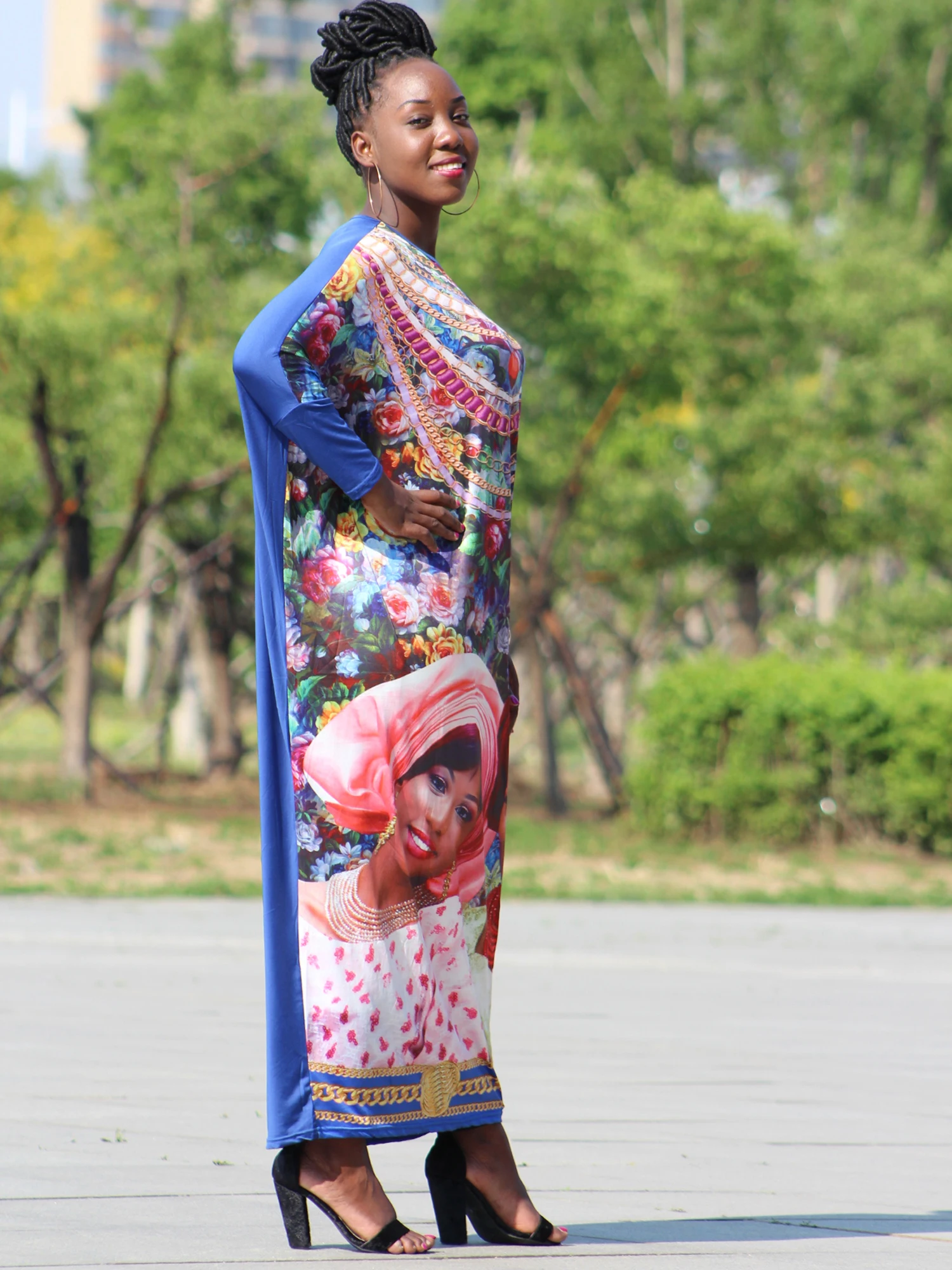Dashikiage Новые африканские женщины голова лица полное ювелирное изделие Печатные