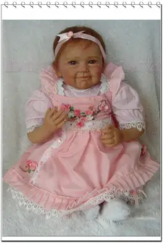 

Alive Baby Girl Doll Silicone Vinyl Reborn Bebe 22'' Handmade Baby Newborn Gifts Toys For Girls Kids Toys For Girls