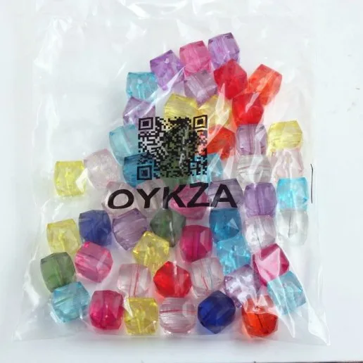 OYKZA 20 мм объемные массивные акриловые квадратные кубики льда прозрачные бусины для Подвеска для девочек ювелирные изделия 100 шт в партии