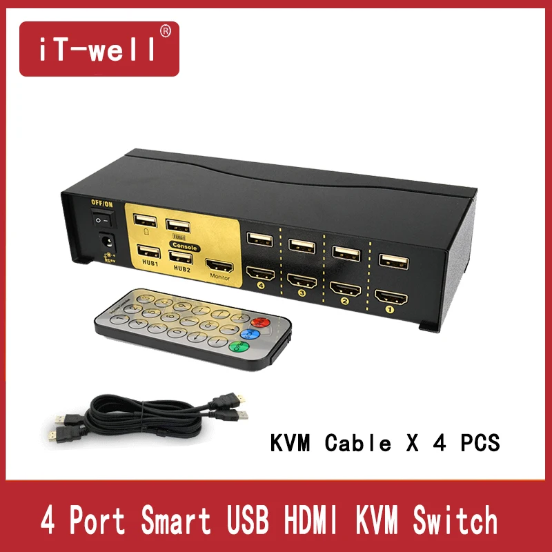Aliexpress.com : Buy 4 Port USB HDMI KVM Switch Switcher