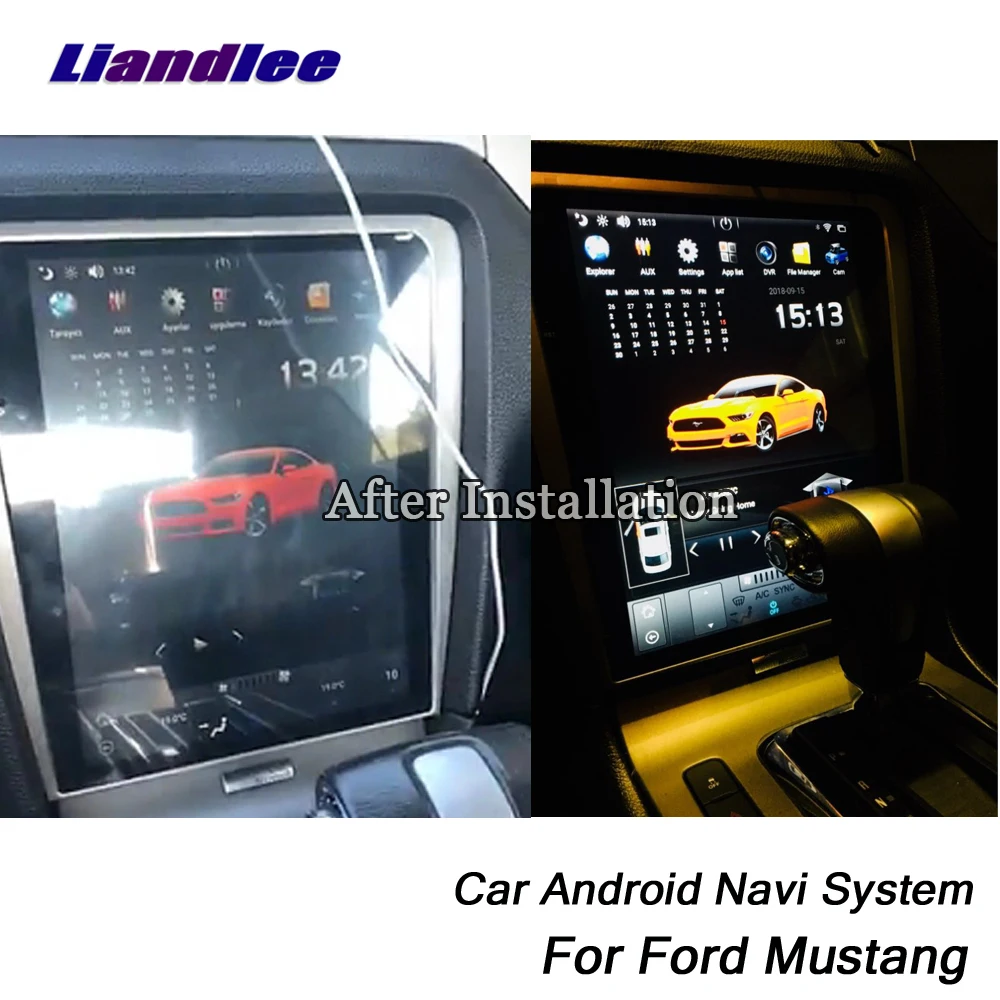 Liandlee автомобиль Android для Ford Mustang 2010~ Tesla стиль радио Carplay gps DAB+ Wifi Navi карта навигация Мультимедиа