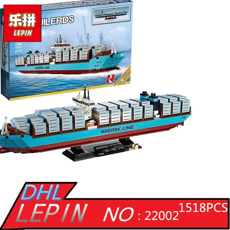 New Lepin 22002 Genuine Technic Series The Maersk Cargo Container Ship Set 10241 Building Blocks Bricks Educational Boy Toys baby-brick : image New Lepin 22002 Genuine Technic Series The Maersk Cargo Container Ship Set 10241 Building Blocks Bricks Educational Boy Toys baby-brick