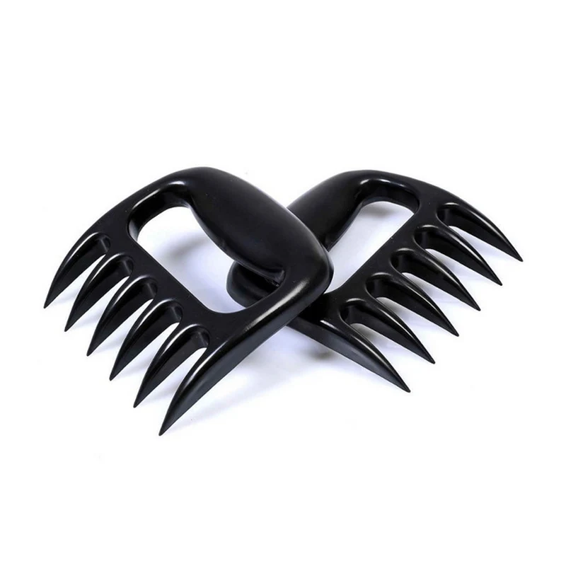 

2 Pcs/set New Bear Claws Barbecue Fork Tongs Pull Meat Shred Pork Clamp Roasting Fork Black Bbq Set Barbecue Tools