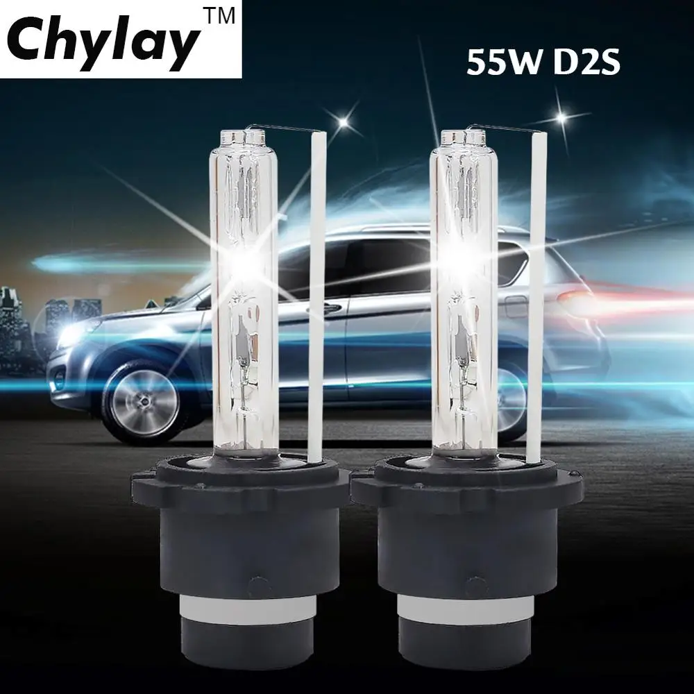 

D2S Xenon Bulb 55W HID headlight bulbs 4300k 5000k 6000k 8000k Auto Headlamp Light car accessories d2s lamp 12V
