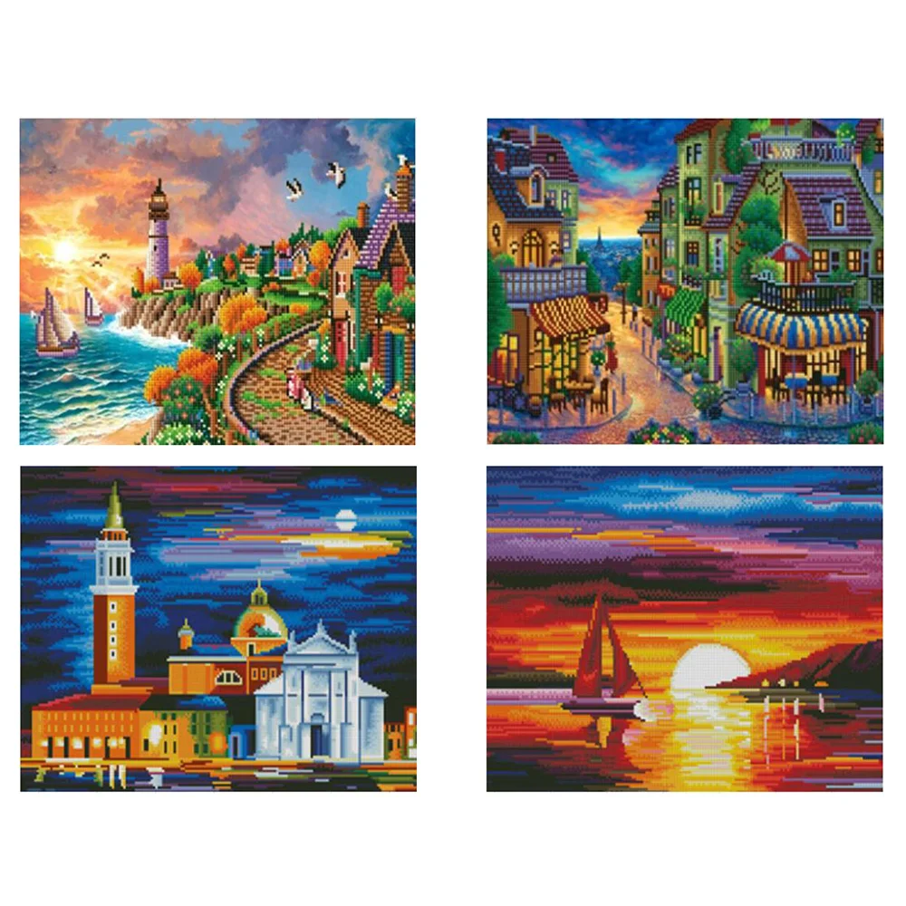 

Castle Diamond Painting full drill landscape DIY Diamond embroidery full square cat Mosaic Diamond painting senspecial 5D drill
