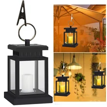 Солнечный Фонарь Свеча, 1 упаковка светодиодный садовый светильник на солнечной батарее мерцающий открытый солнечный светильник Подвесной для двора садовый декоративный светильник