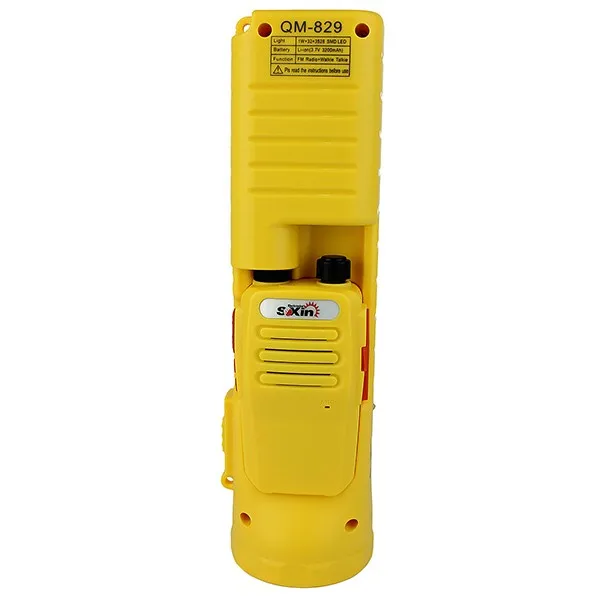 

New 3 in 1 QM-829 Portable Walkie Talkie Multifunction Emergency Light + Walkie-talkie + FM Radio flashlight