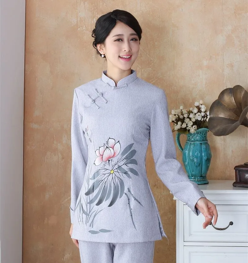 

Top Selling Traditional Chinese style Women's Shirt Top Classic Ladies Blouse Mujeres Camisa Size S M L XL XXL XXXL XXXXL 2508