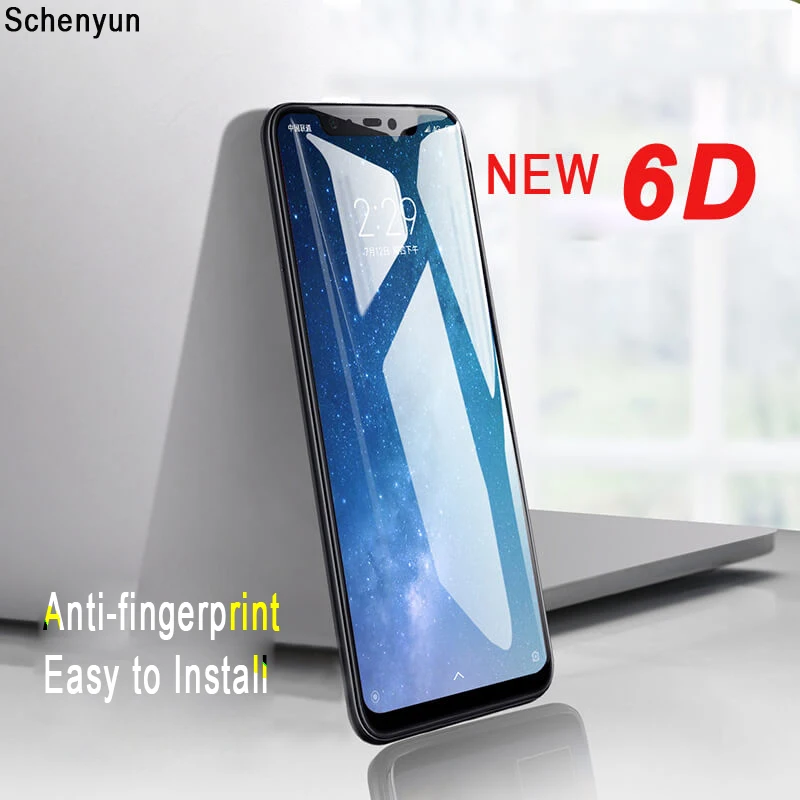 

6D Screen Protector For Pocophone F1 Xiaomi Mi8 lite Mi Mix 3 2s Mi 8 A2 A1 Tempered Glass for Redmi note 6 pro 5 7 6A Y2 Film