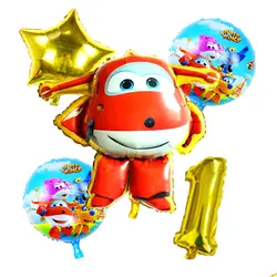 KAMMIZAD 5 шт./компл. фольга мультфильм super wings шар гелием супер летающий человек день рождения события украшения Детские игрушки globos