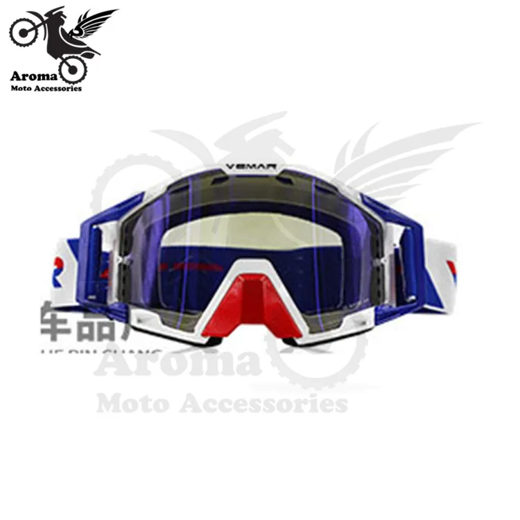 Красочные прозрачные линзы moto rbike защита глаз Универсальный moto dirt pit bike внедорожные гоночные moto rcycle очки moto cross goggle