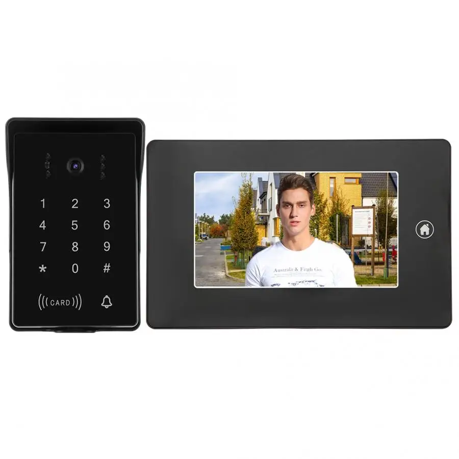 

110-240V 7inch HD Screen Wired Doorbell Video Intercom Remote Control Door Bell smart door bell motion sensor bell