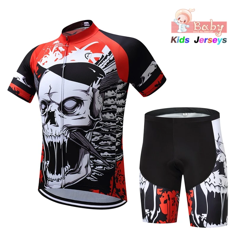

2019 Children Bike Clothing Cool Summer Boys Cycling Jersey Shorts 3D Gel Padded Breathable Quick Dry Pro Girl Kid Cycling Suits