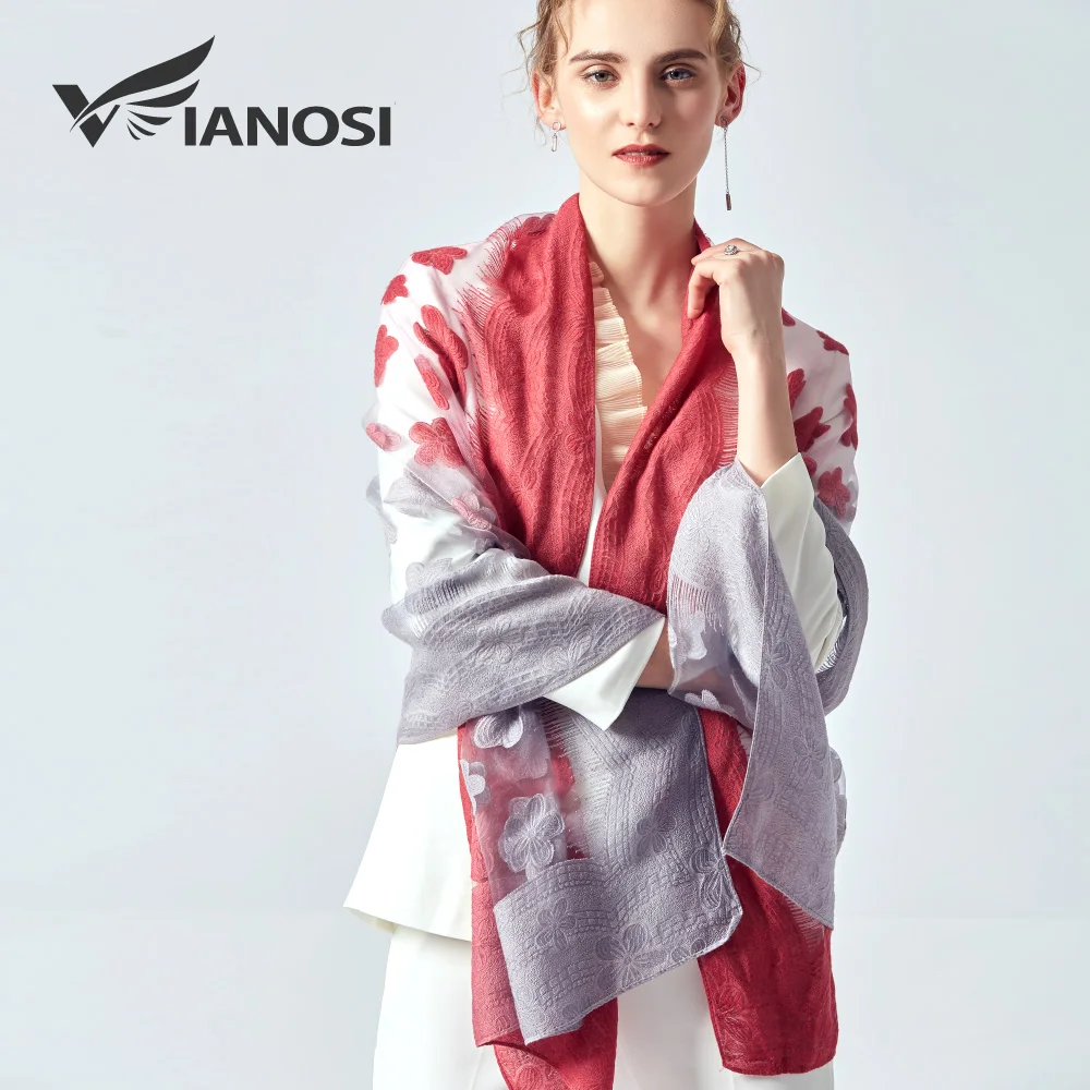 

[VIANOSI] 2019 summer scarf female silk luxury brand scarves for ladies shawls and wraps foulard beach stoles