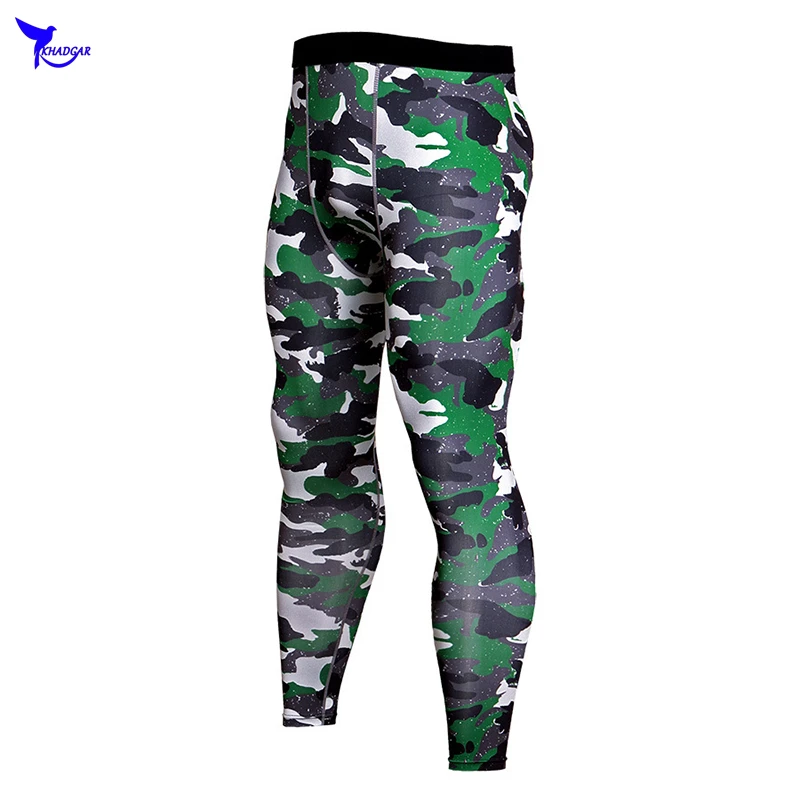 

Men Compression Jogging Pants Base Layer Comouflage 3D Print Rashguard Running Leggings Gym Fitness Bodybuilding Tights Trousers